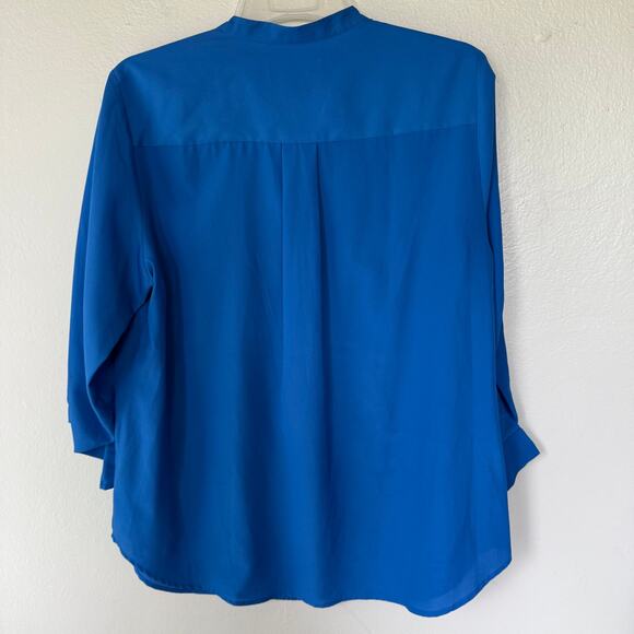 Michael Kors Size 1X Full zip Pintuck blouse - Picture 6 of 8